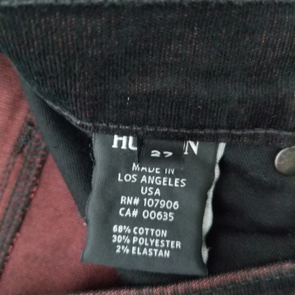 Hudson Red‎ Black Distressed Jude Slouch Skinny